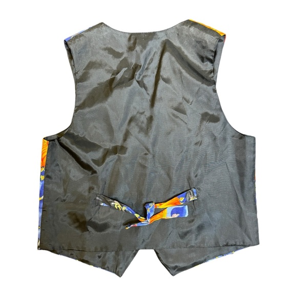 VTG Saddle River Halloween Print Spooky Vest Size Medium Petite - Picture 2 of 5